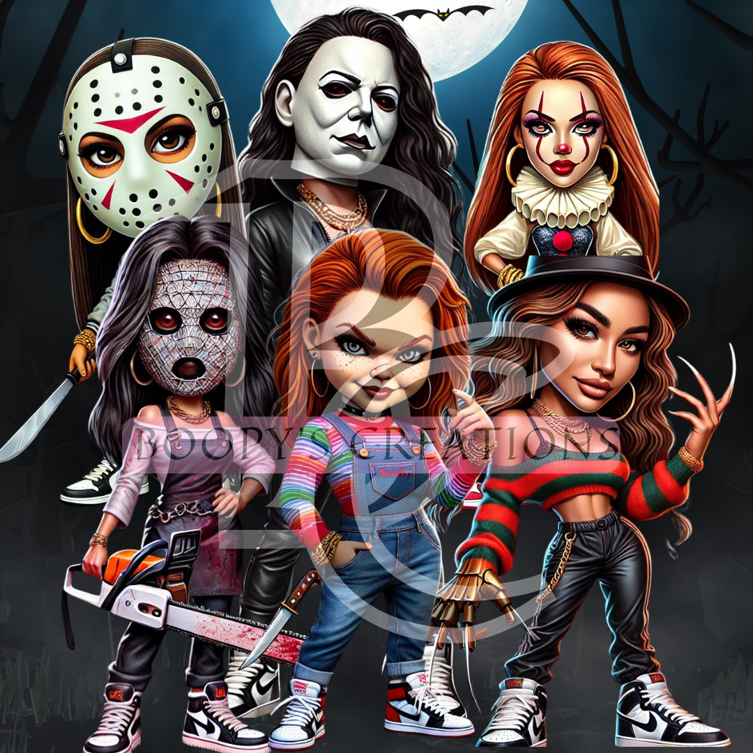 Halloween Editable Queens of Horror Design