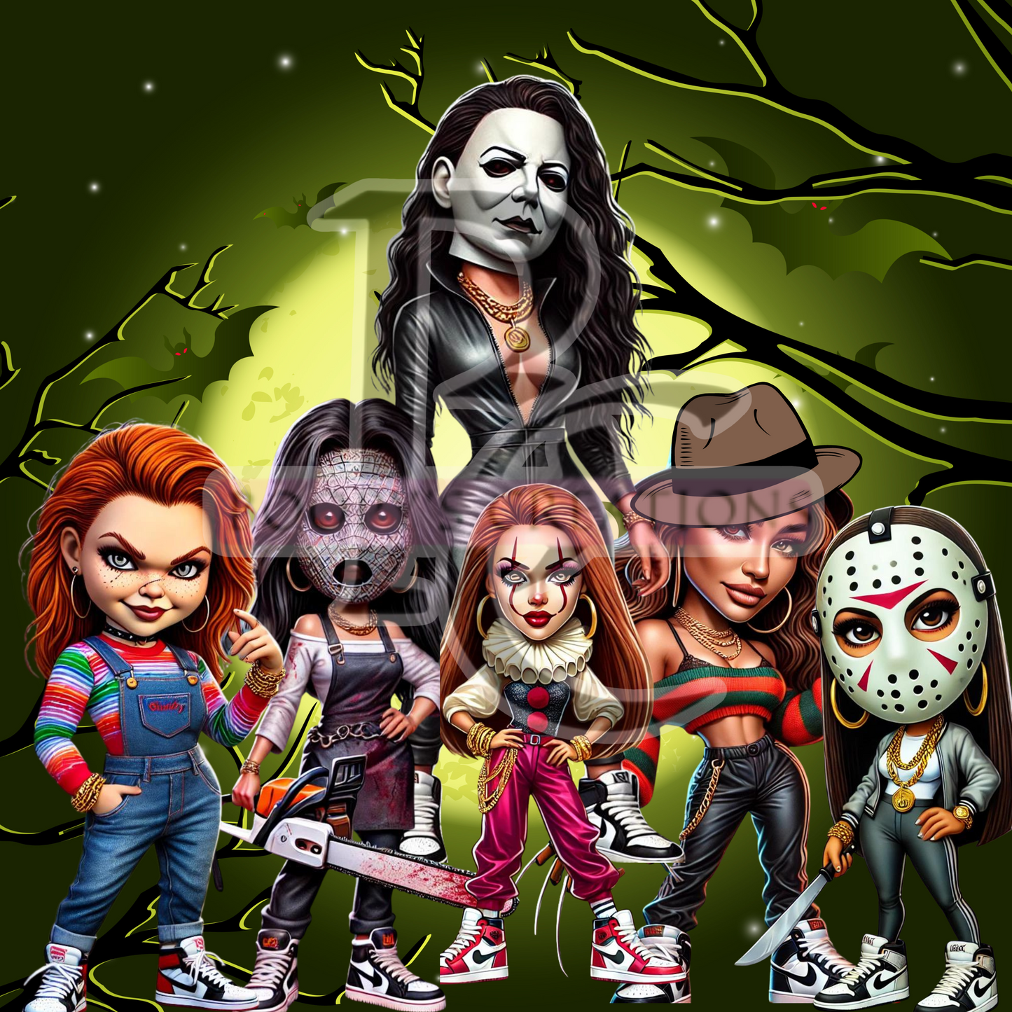 Halloween Editable Queens of Horror Design